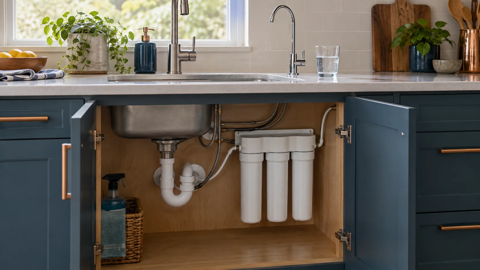 Aquasana review: representative filter type shown in a home kitchen