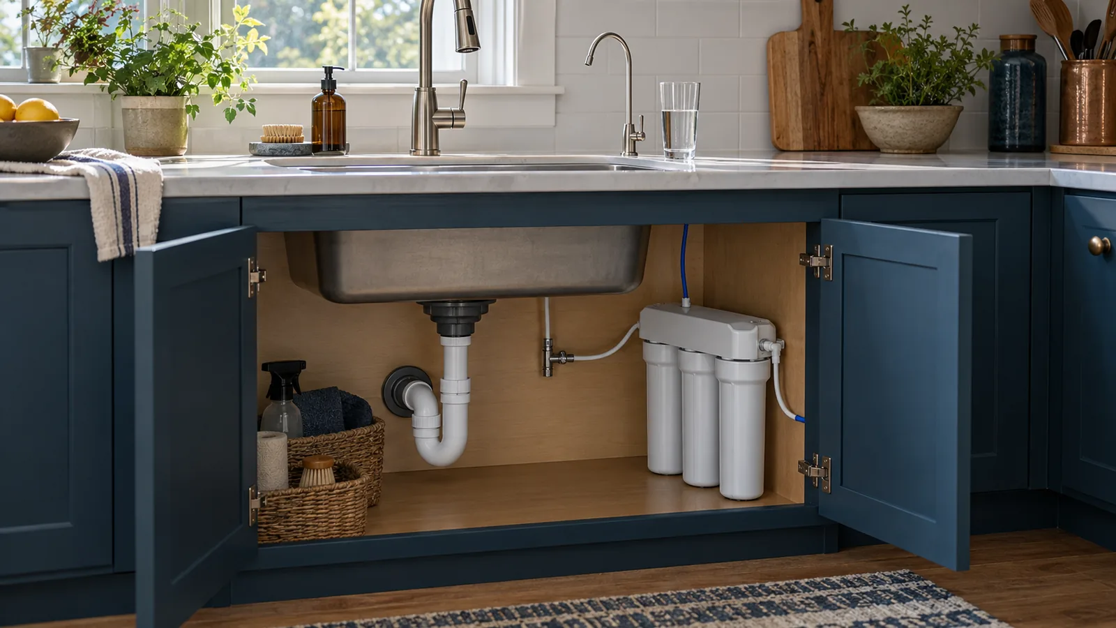Culligan review: representative filter type shown in a home kitchen