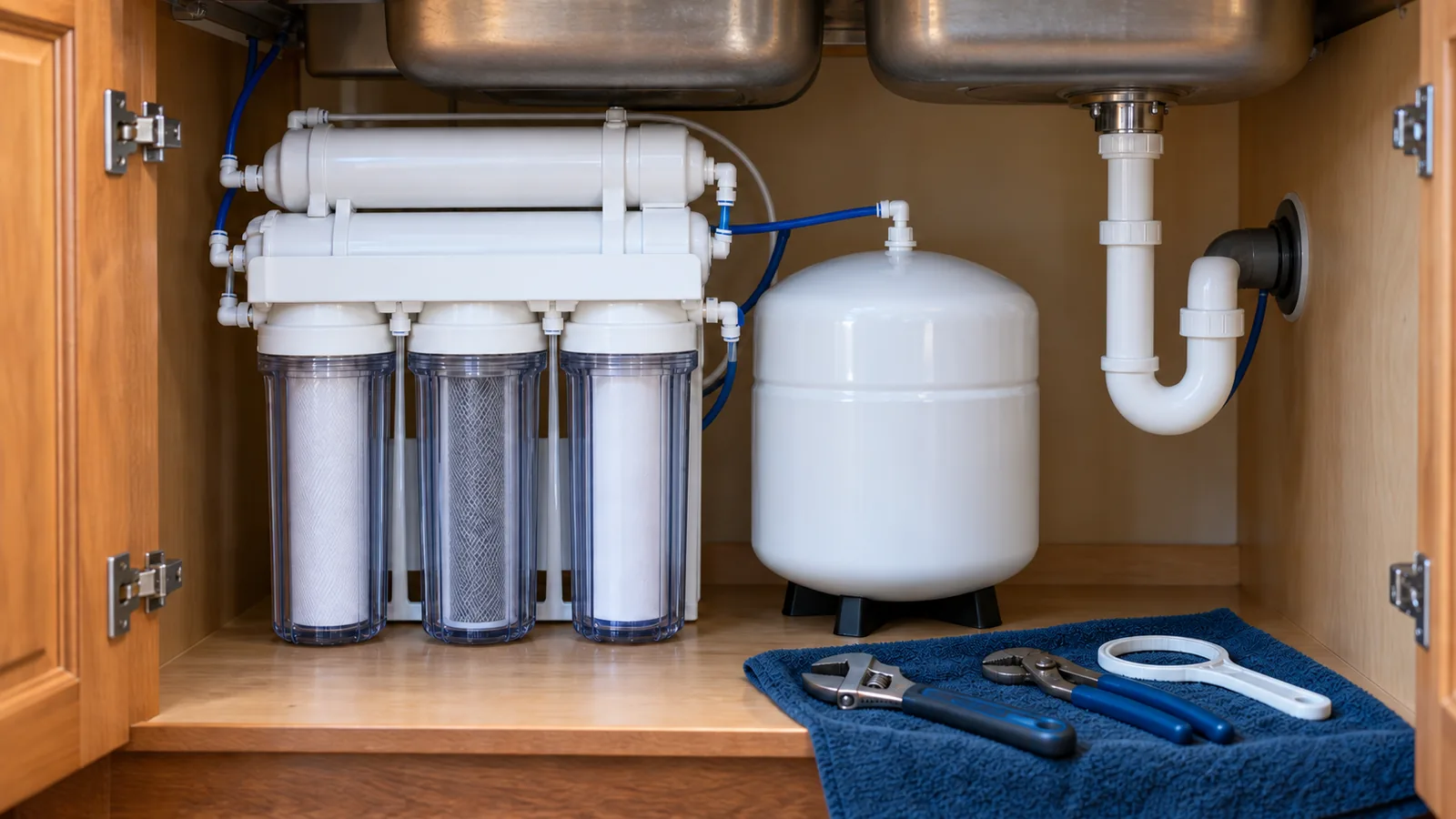 iSpring review: representative filter type shown in a home kitchen